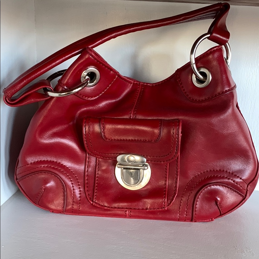 Red Leather Aldo Handbag